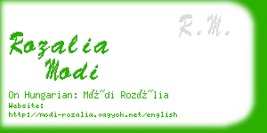 rozalia modi business card